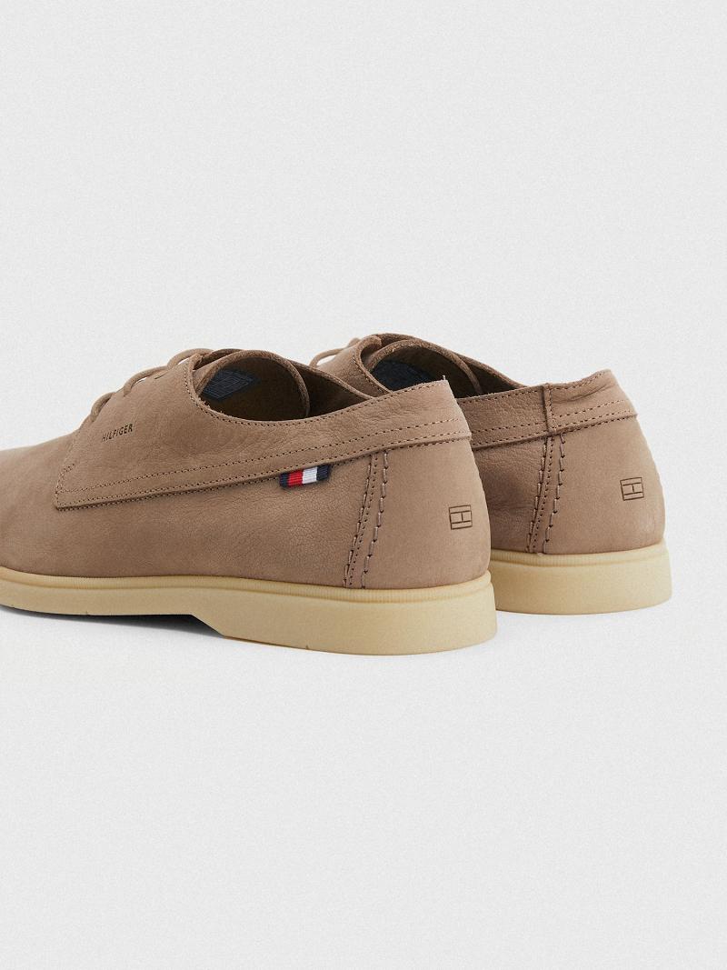 Férfi Tommy Hilfiger Velúr derby Sneaker Barna | HU 1417DFM